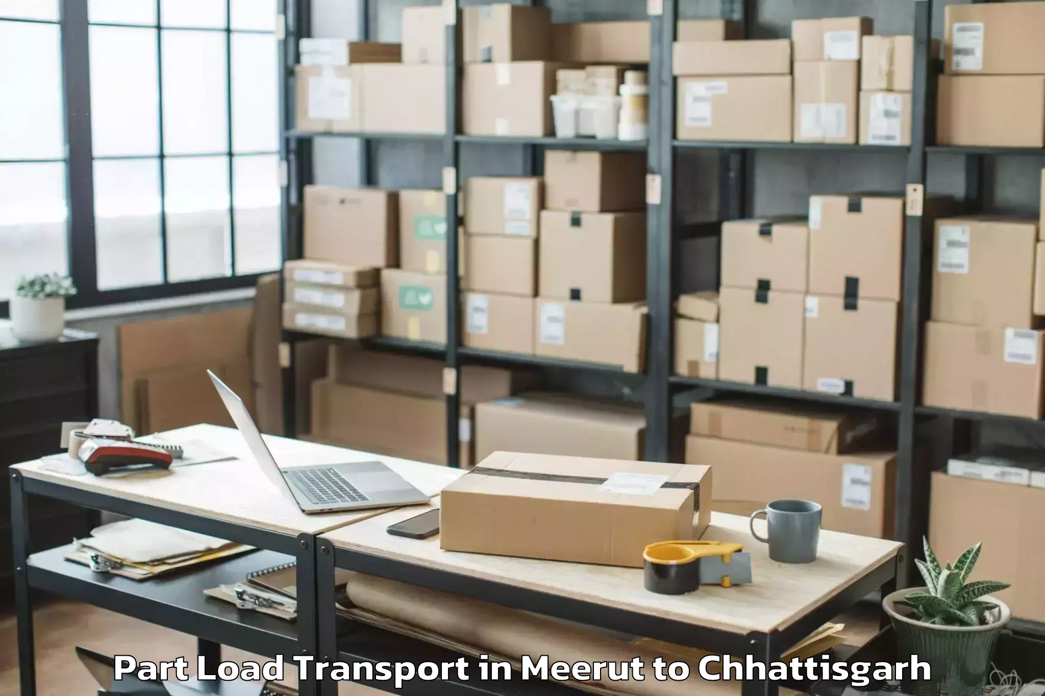 Efficient Meerut to Raigarh Part Load Transport